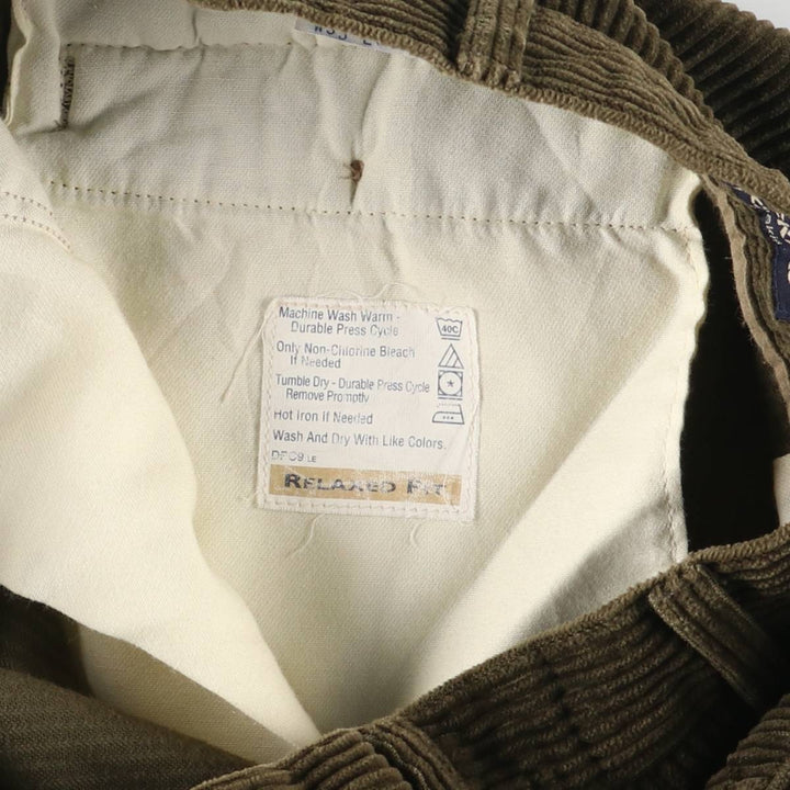 90'S Dockers Two-pleat Corduroy Pants, Men's, Vintage, Size W32 cotton Khaki type brown Vintage Second Hand