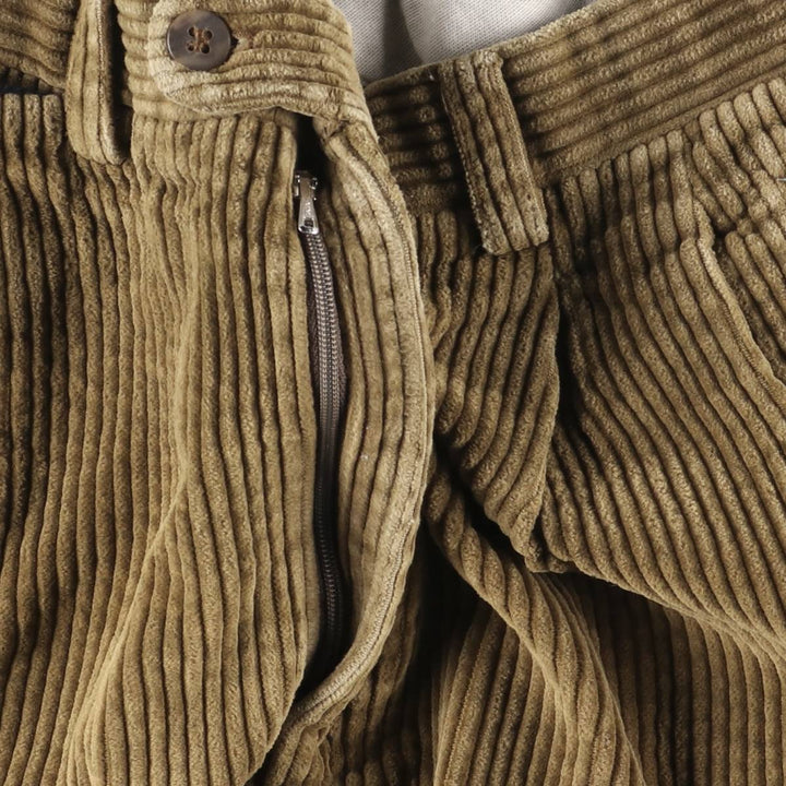 Ermenegildo Zegna wide-ribbed two-pleat corduroy pants, men's size W34 unclear Khaki type Vintage Second Hand