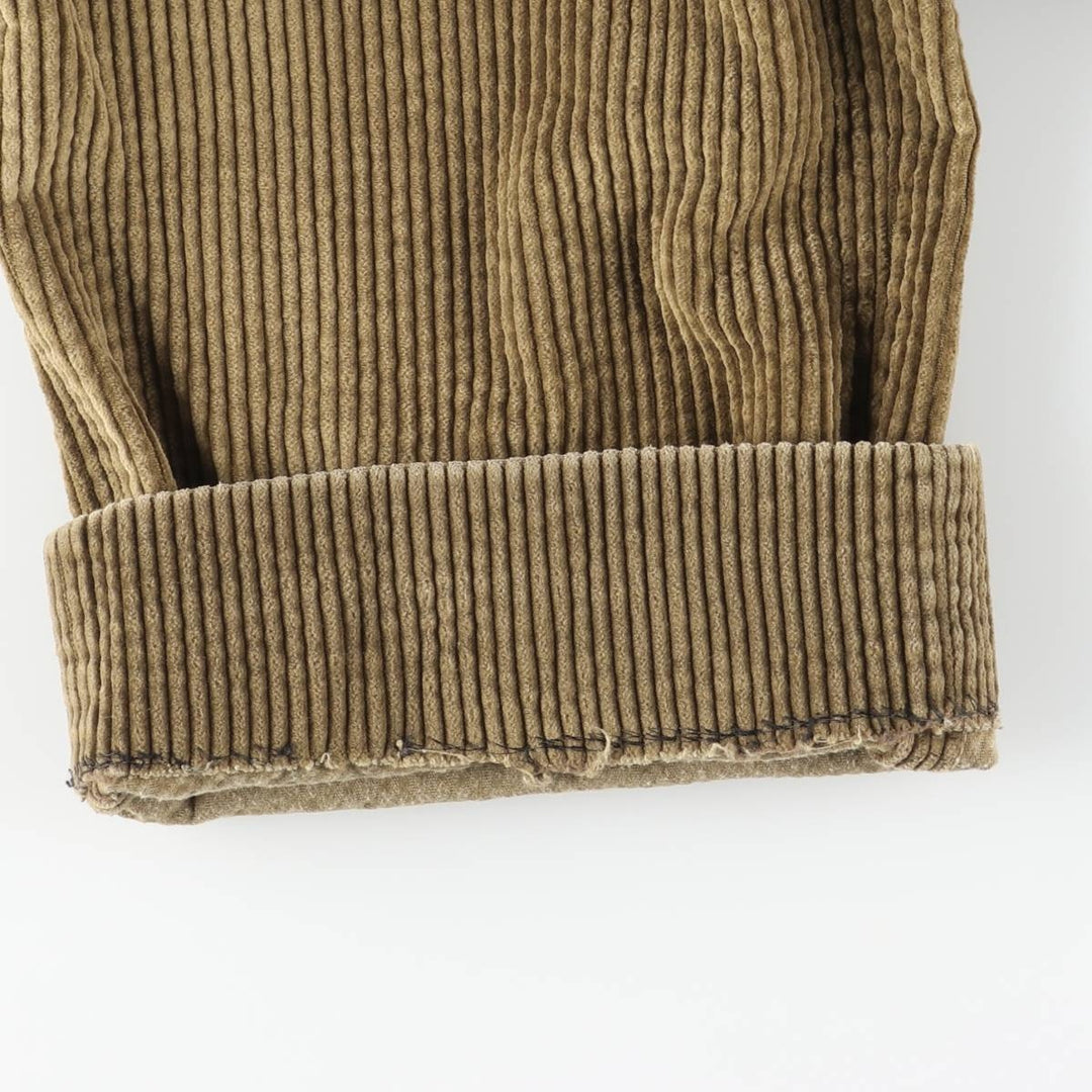 Ermenegildo Zegna wide-ribbed two-pleat corduroy pants, men's size W34 unclear Khaki type Vintage Second Hand