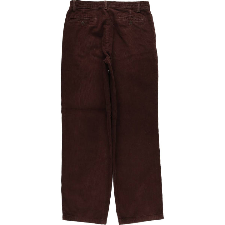 St. John's Bay Two-pleat Corduroy Pants, Men's Size W32 cotton brown type Vintage Second Hand