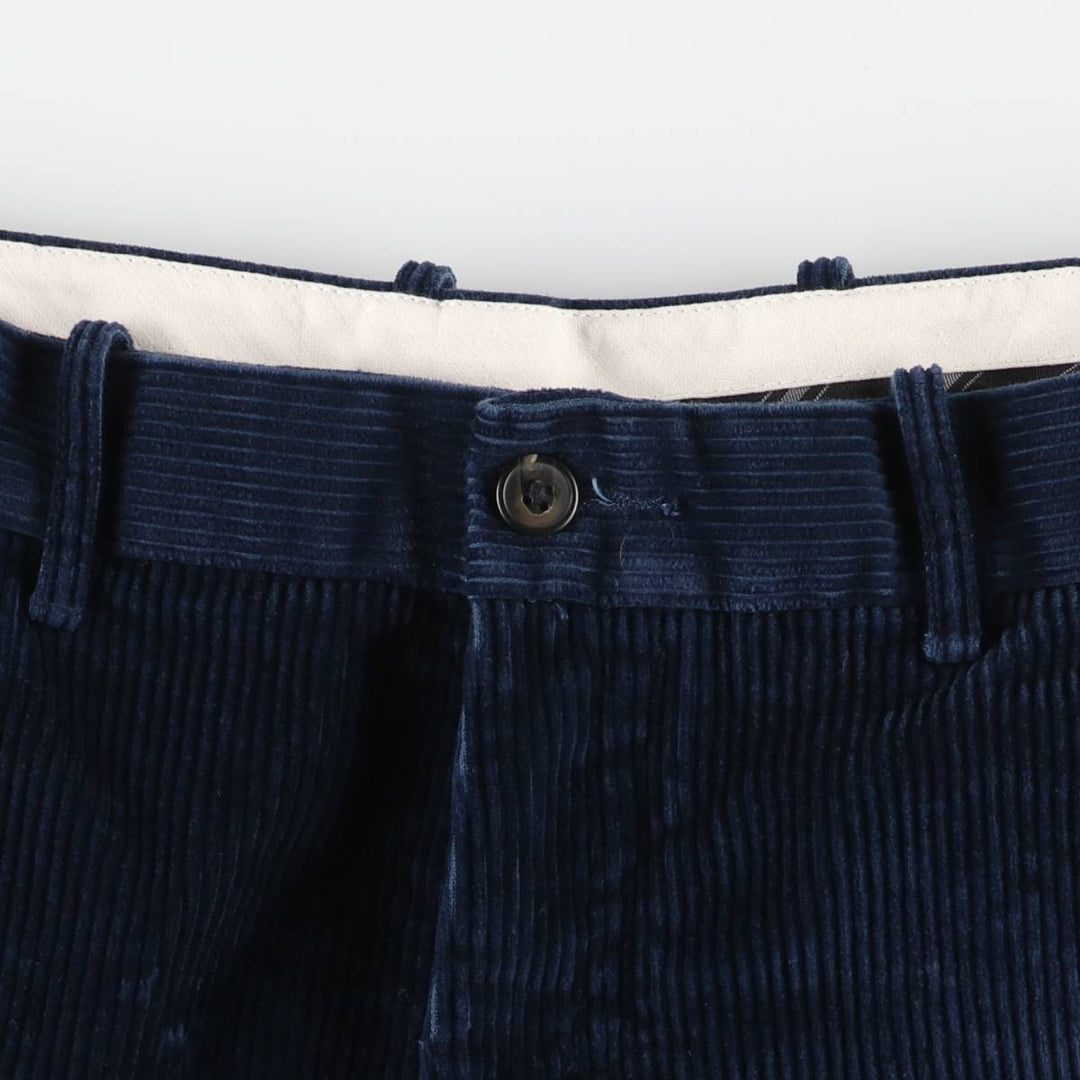 Marks and Spencer Men's Corduroy Pants, Size W35 cotton navy blue type Vintage Second Hand