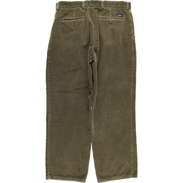 Baracuta One-Tuck Corduroy Pants, Men's, Size W36 cotton Khaki type Vintage Second Hand