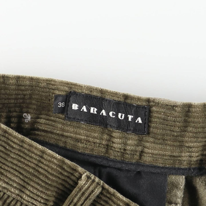 Baracuta One-Tuck Corduroy Pants, Men's, Size W36 cotton Khaki type Vintage Second Hand
