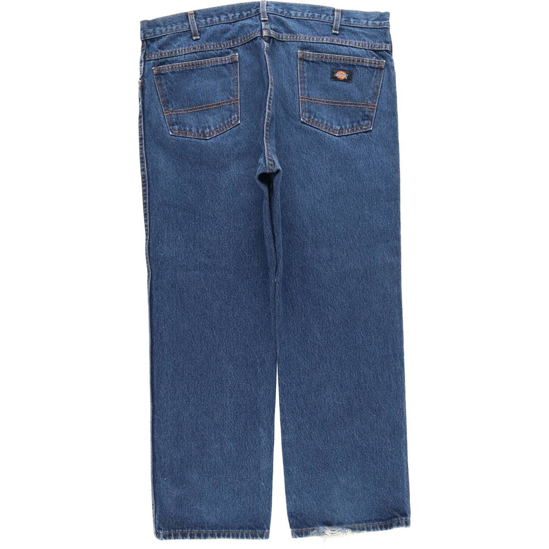 Dickies Men's Straight Denim Pants (Size W39) cotton blue type Vintage Second Hand