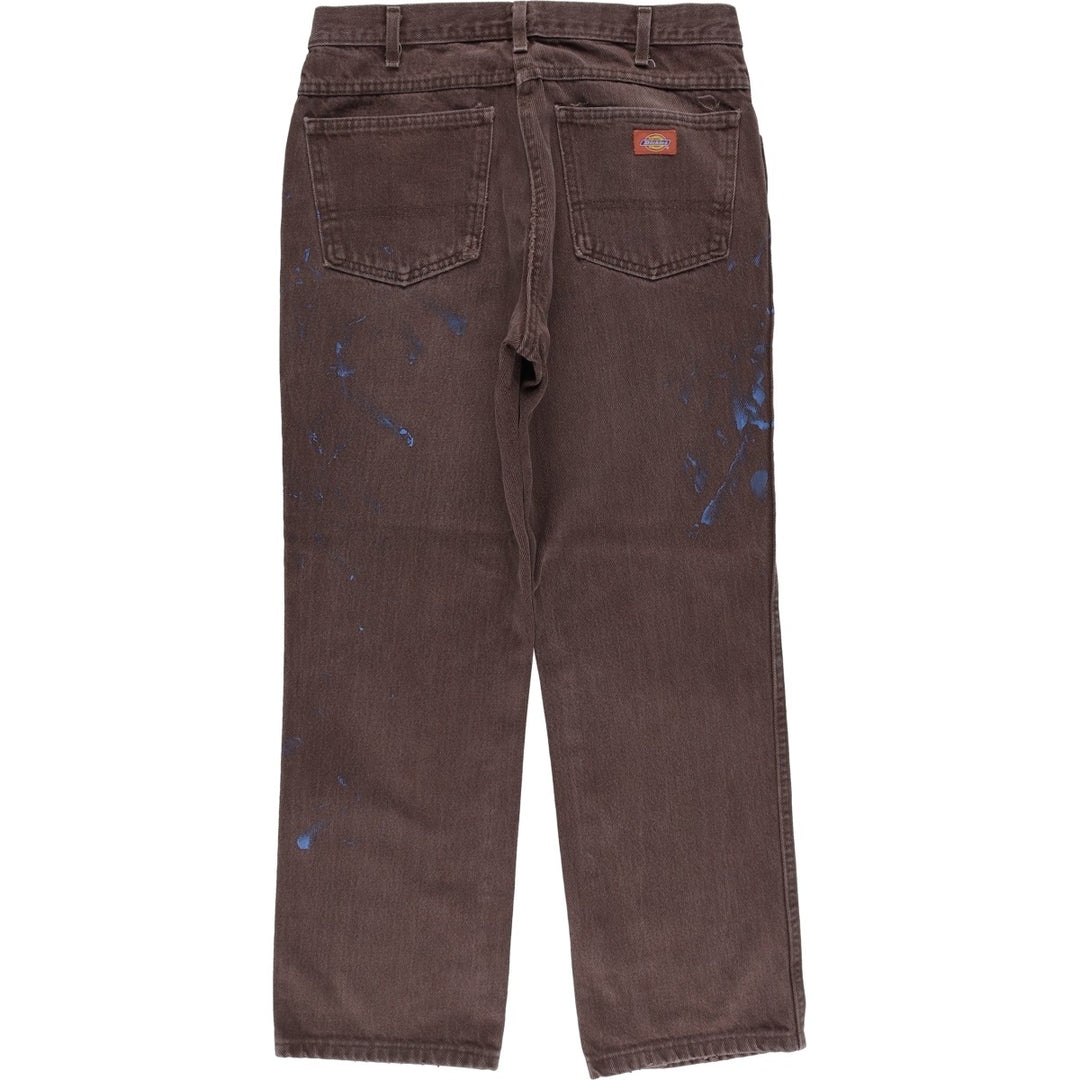 Dickies Painted Straight Denim Pants, Men's, Size W30 cotton brown type Vintage Second Hand