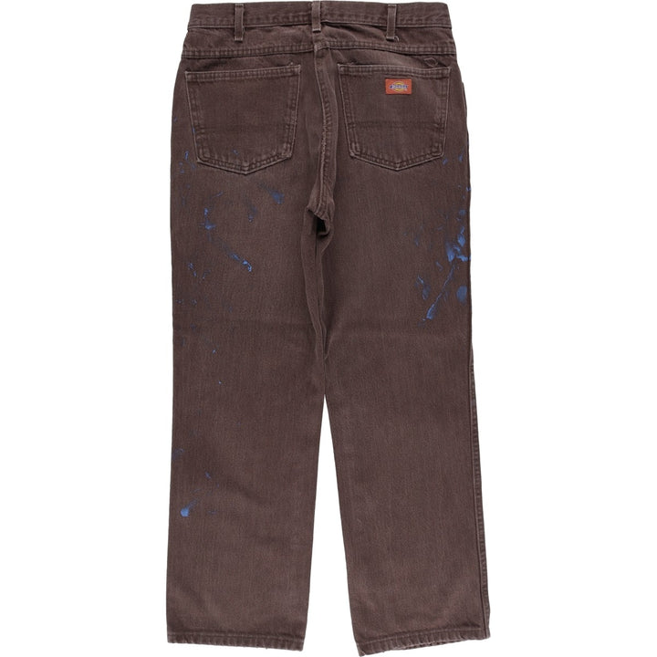 Dickies Painted Straight Denim Pants, Men's, Size W30 cotton brown type Vintage Second Hand