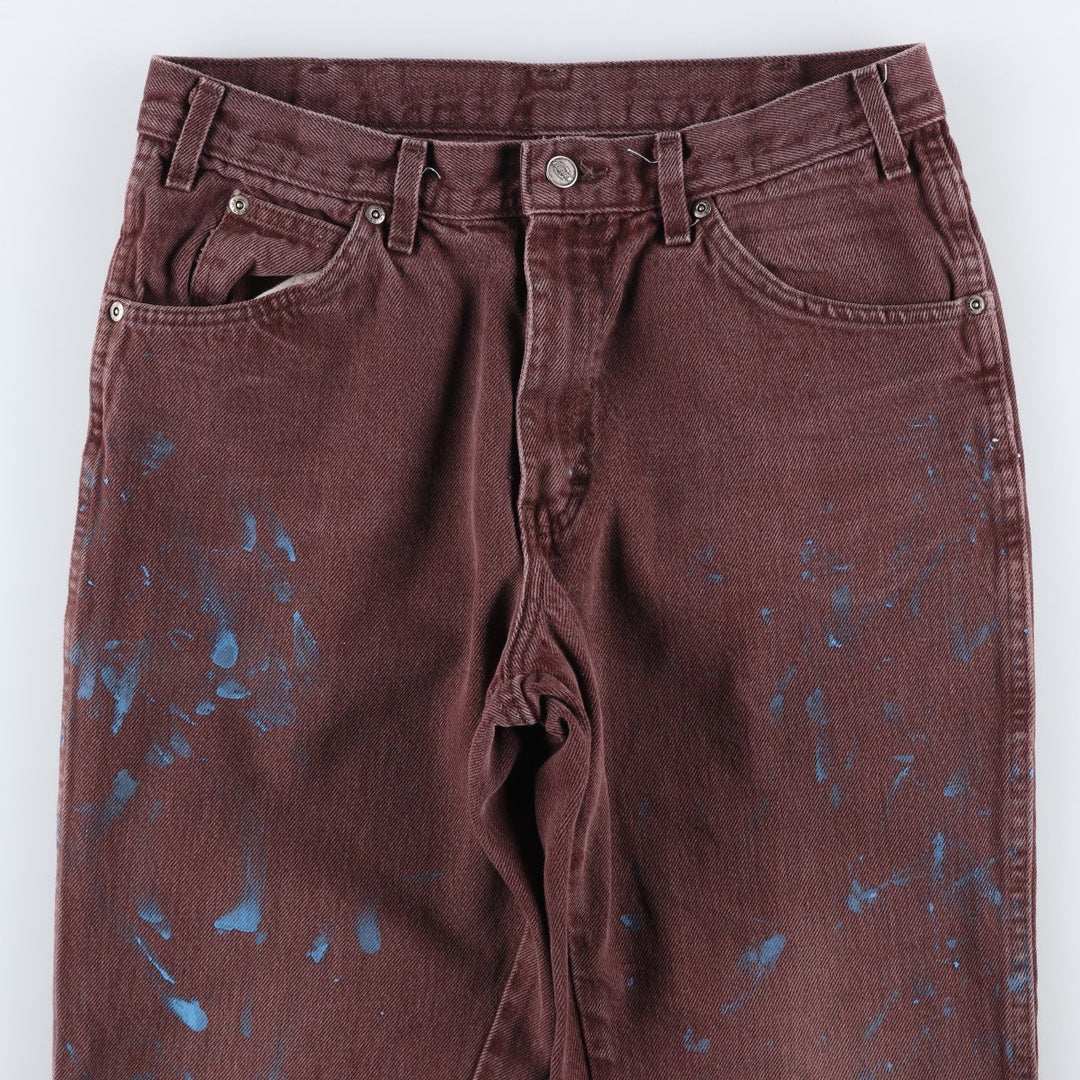 Dickies Painted Straight Denim Pants, Men's, Size W30 cotton brown type Vintage Second Hand
