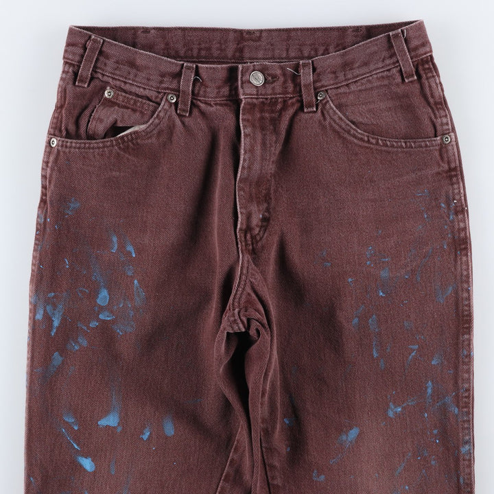 Dickies Painted Straight Denim Pants, Men's, Size W30 cotton brown type Vintage Second Hand