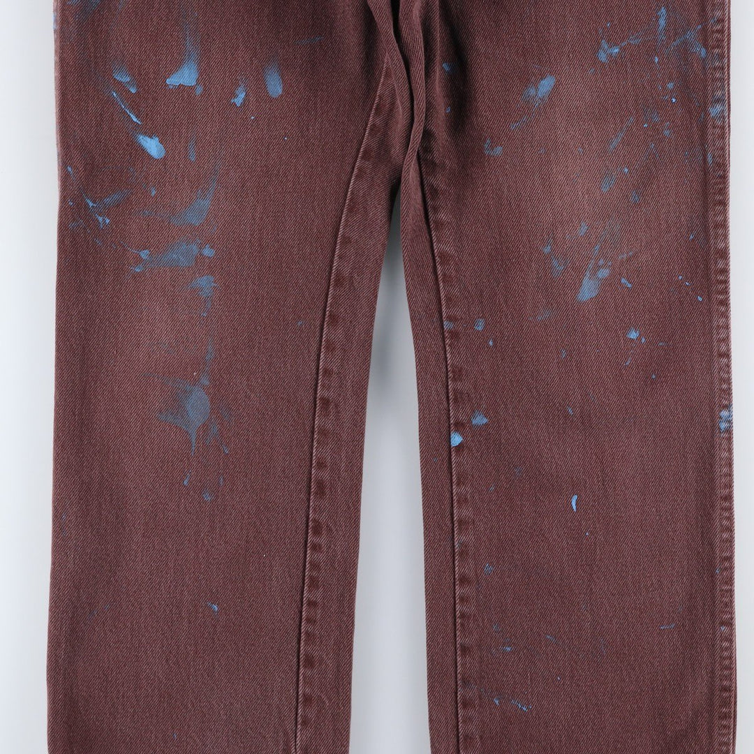Dickies Painted Straight Denim Pants, Men's, Size W30 cotton brown type Vintage Second Hand