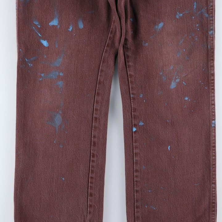 Dickies Painted Straight Denim Pants, Men's, Size W30 cotton brown type Vintage Second Hand