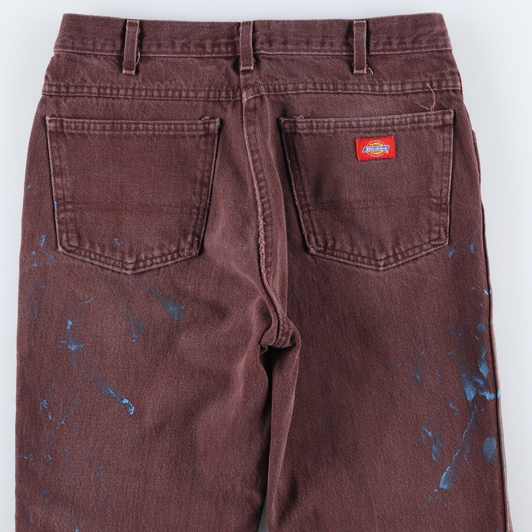 Dickies Painted Straight Denim Pants, Men's, Size W30 cotton brown type Vintage Second Hand