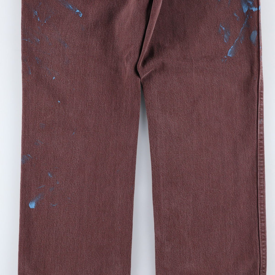 Dickies Painted Straight Denim Pants, Men's, Size W30 cotton brown type Vintage Second Hand