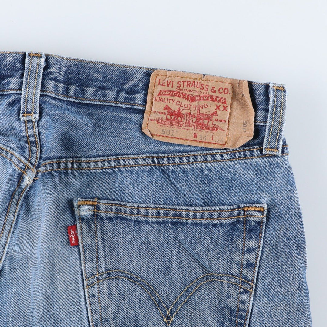 Levi's 501 Straight Leg Button-Fly Denim Pants for Men, W34 equivalent cotton blue type Vintage Second Hand