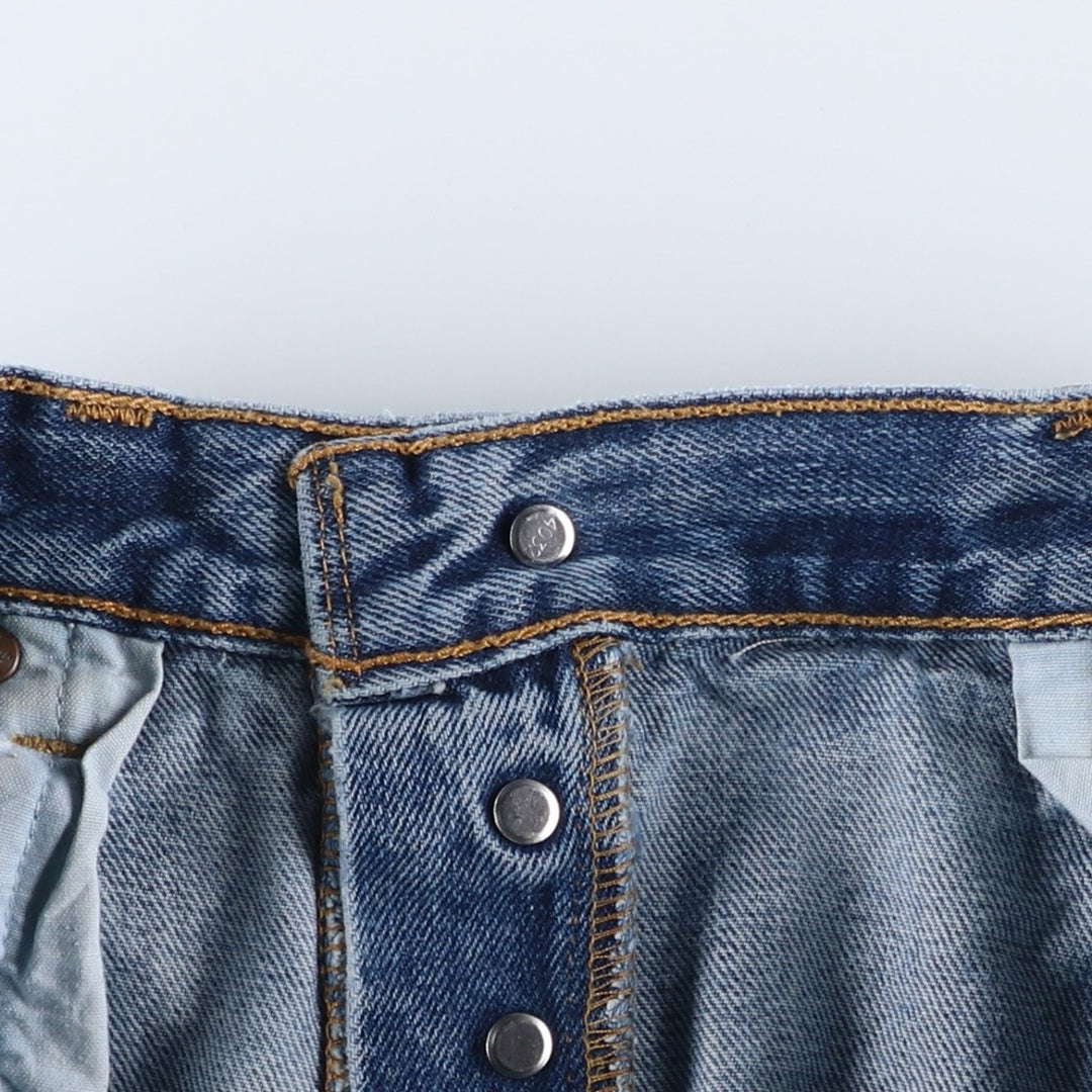 Levi's 501 Straight Leg Button-Fly Denim Pants for Men, W34 equivalent cotton blue type Vintage Second Hand