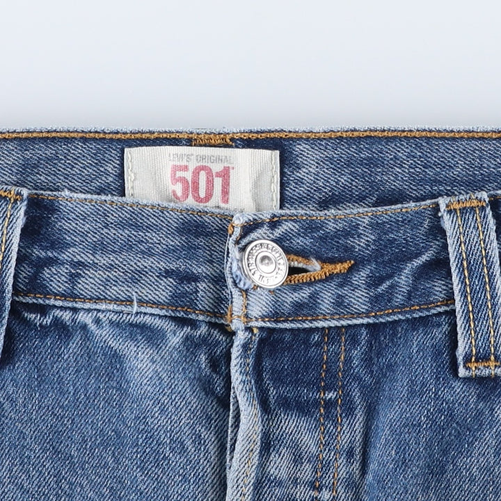 Levi's 501 Straight Leg Button-Fly Denim Pants for Men, W34 equivalent cotton blue type Vintage Second Hand