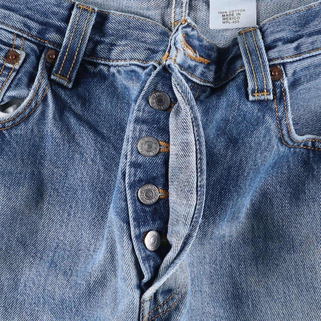 Levi's 501 Straight Leg Button-Fly Denim Pants for Men, W34 equivalent cotton blue type Vintage Second Hand