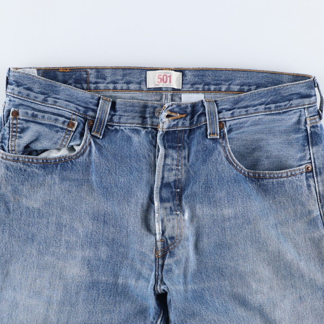 Levi's 501 Straight Leg Button-Fly Denim Pants for Men, W34 equivalent cotton blue type Vintage Second Hand