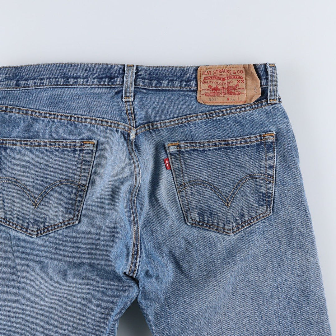 Levi's 501 Straight Leg Button-Fly Denim Pants for Men, W34 equivalent cotton blue type Vintage Second Hand