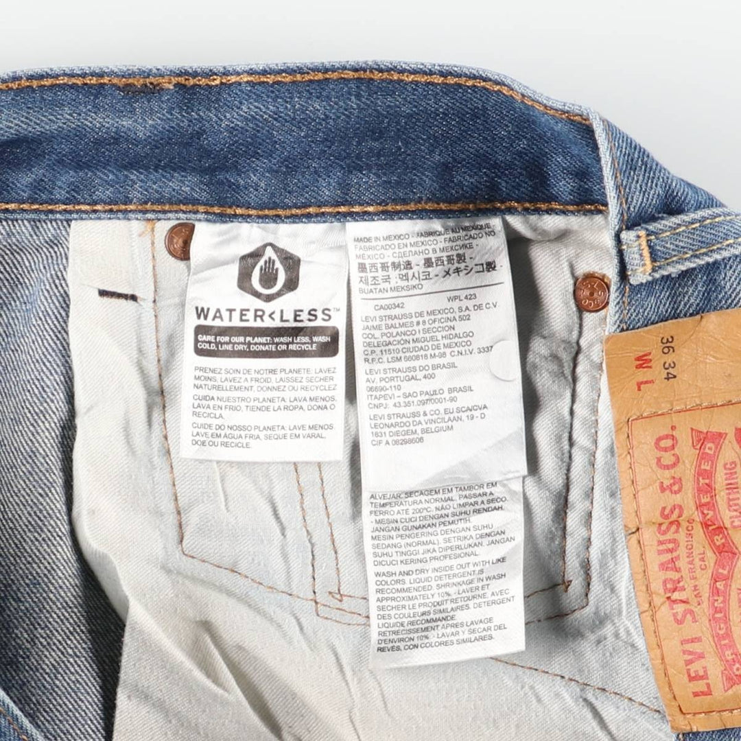 Levi's 501 straight denim pants for men, size W36 cotton blue type Vintage Second Hand