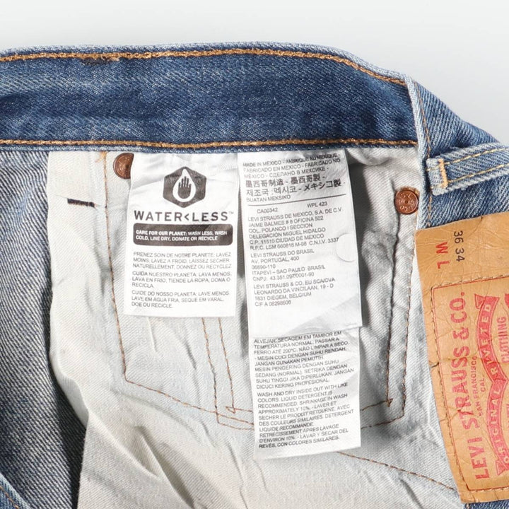 Levi's 501 straight denim pants for men, size W36 cotton blue type Vintage Second Hand