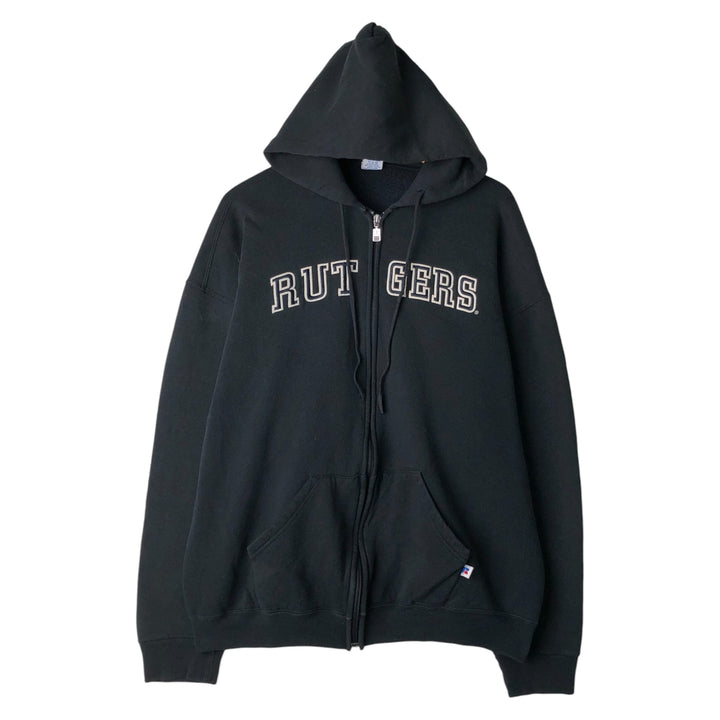 Vintage 90'S Russell Athletic full-zip sweatshirt, size XL, men's cotton black type Vintage Second Hand