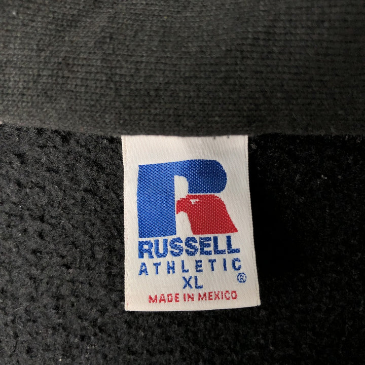 Vintage 90'S Russell Athletic full-zip sweatshirt, size XL, men's cotton black type Vintage Second Hand