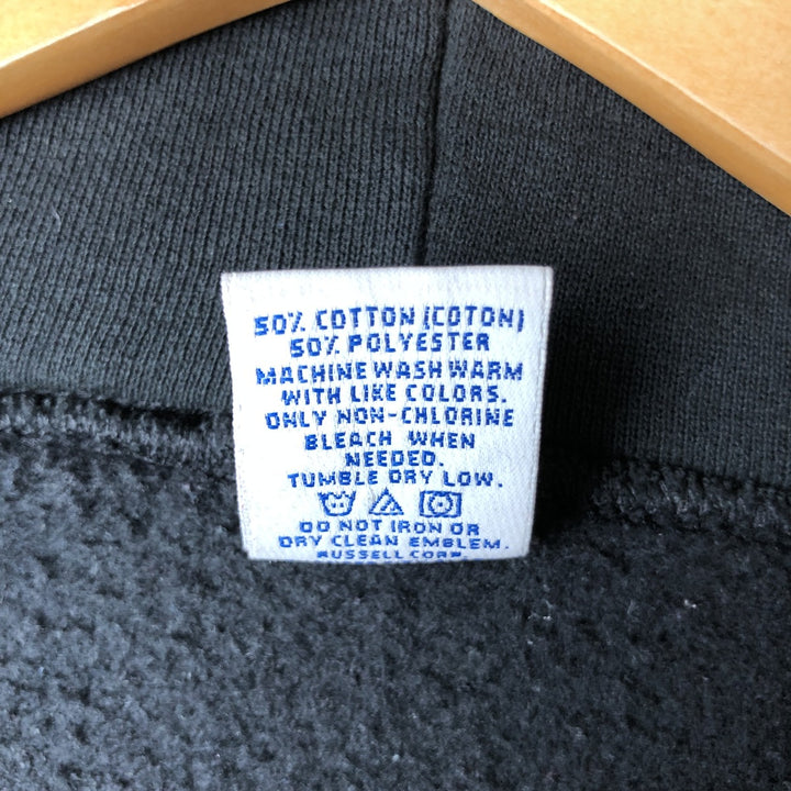 Vintage 90'S Russell Athletic full-zip sweatshirt, size XL, men's cotton black type Vintage Second Hand