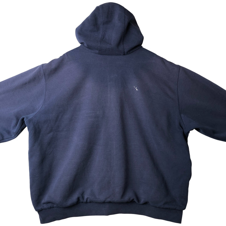 Carhartt Sweat Full Zip Hoodie Men's XXL cotton navy blue type Vintage Second Hand