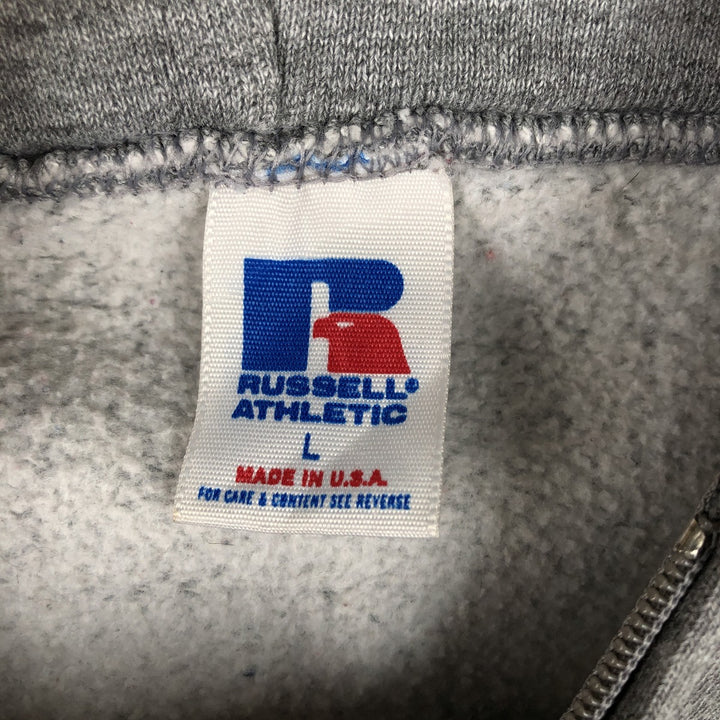 90s-00'S Russell ATHLETIC full-zip sweatshirt hoodie, made in the USA, men's size L, vintage polyester gray type Vintage Second Hand