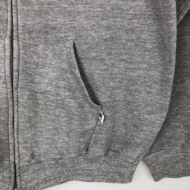 90s-00'S Russell ATHLETIC full-zip sweatshirt hoodie, made in the USA, men's size L, vintage polyester gray type Vintage Second Hand