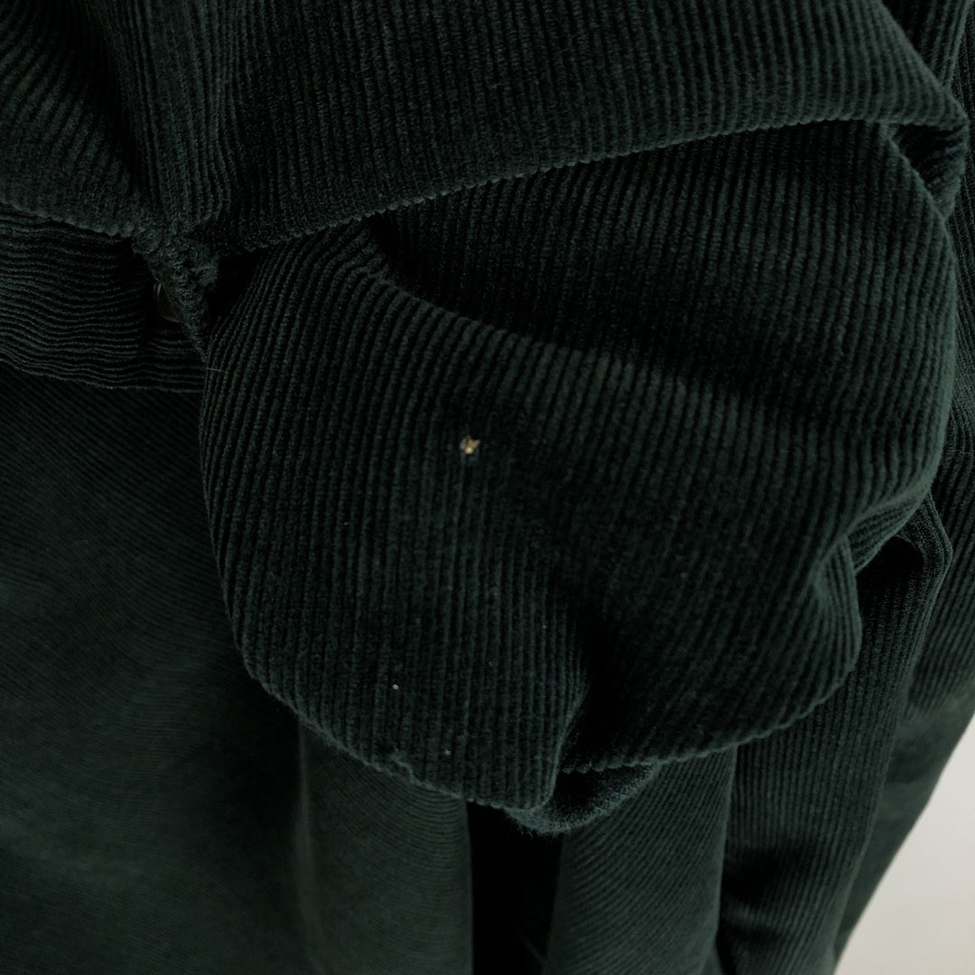 1990'S LLBean Long Sleeve Button-Down Corduroy Shirt, Men's Size Medium, Vintage cotton Green type dark green Vintage Second Hand
