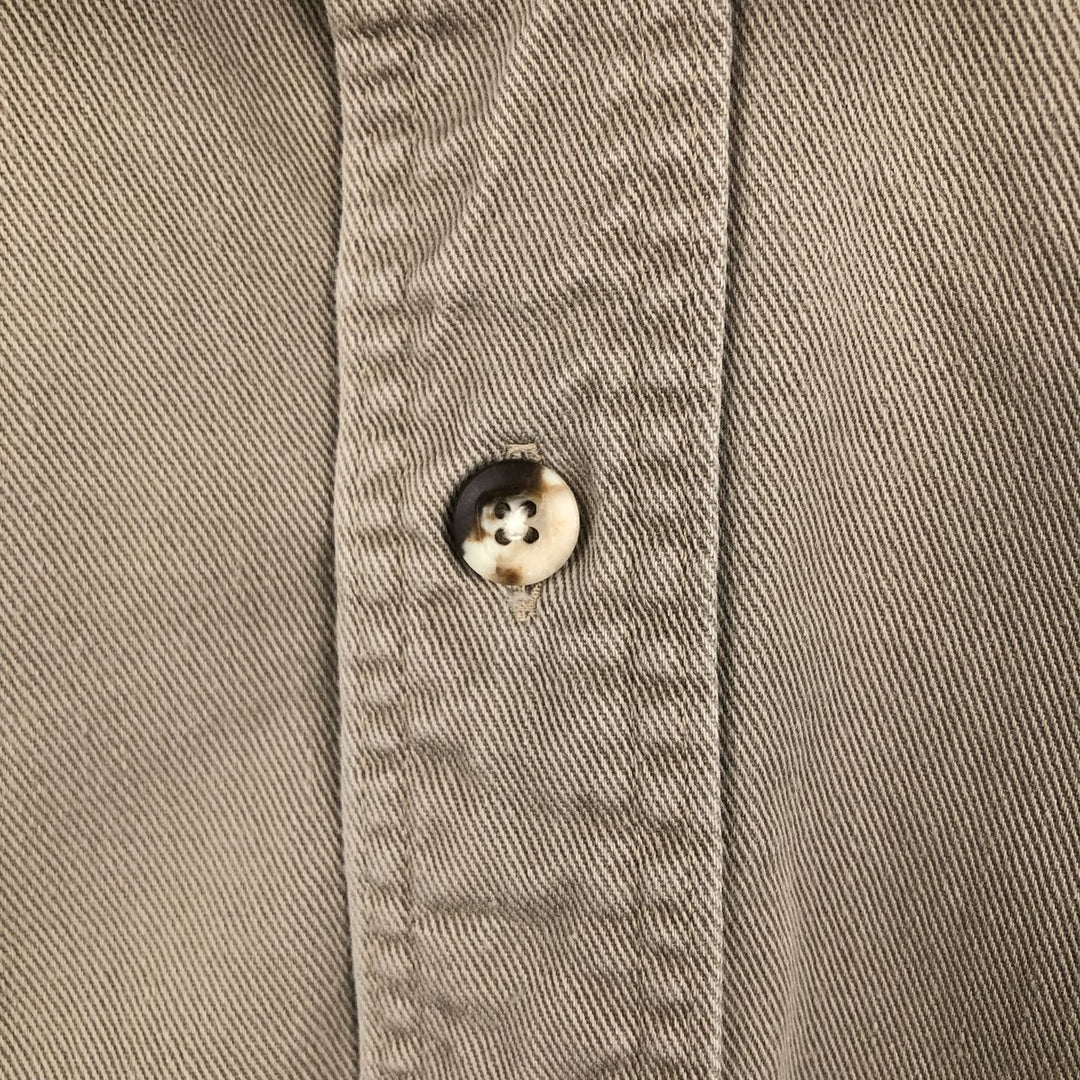 Vintage LLBean long-sleeved cotton shirt from the 1980'S to 1990s, size L, for men unclear Beige type Vintage Second Hand