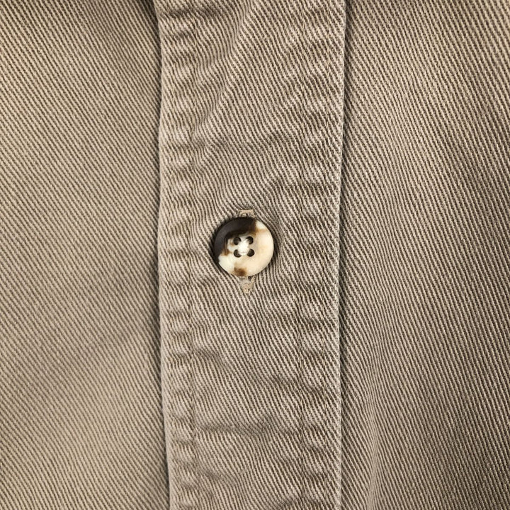 Vintage LLBean long-sleeved cotton shirt from the 1980'S to 1990s, size L, for men unclear Beige type Vintage Second Hand