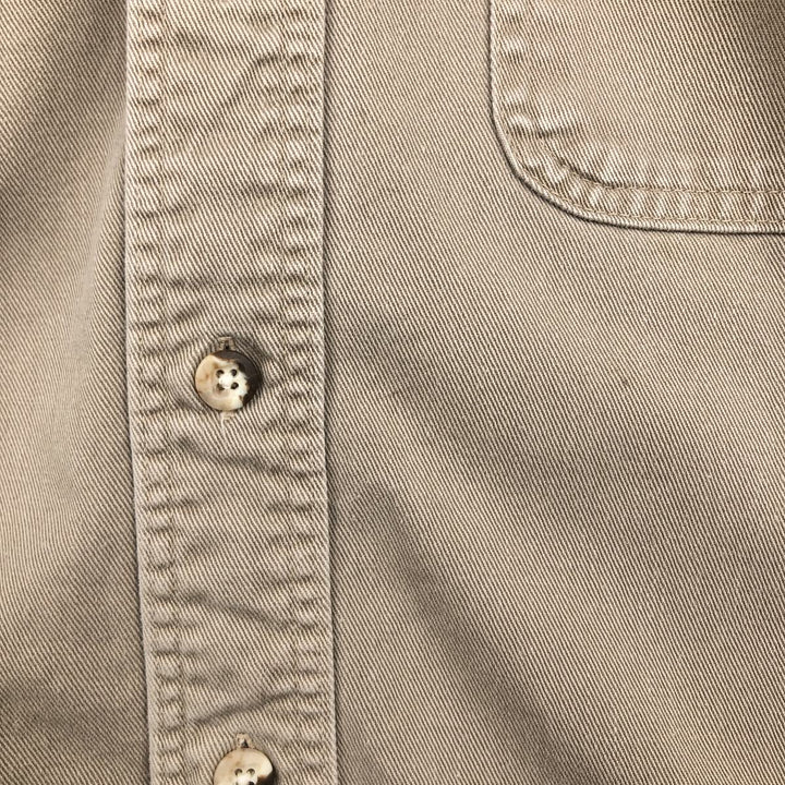 Vintage LLBean long-sleeved cotton shirt from the 1980'S to 1990s, size L, for men unclear Beige type Vintage Second Hand