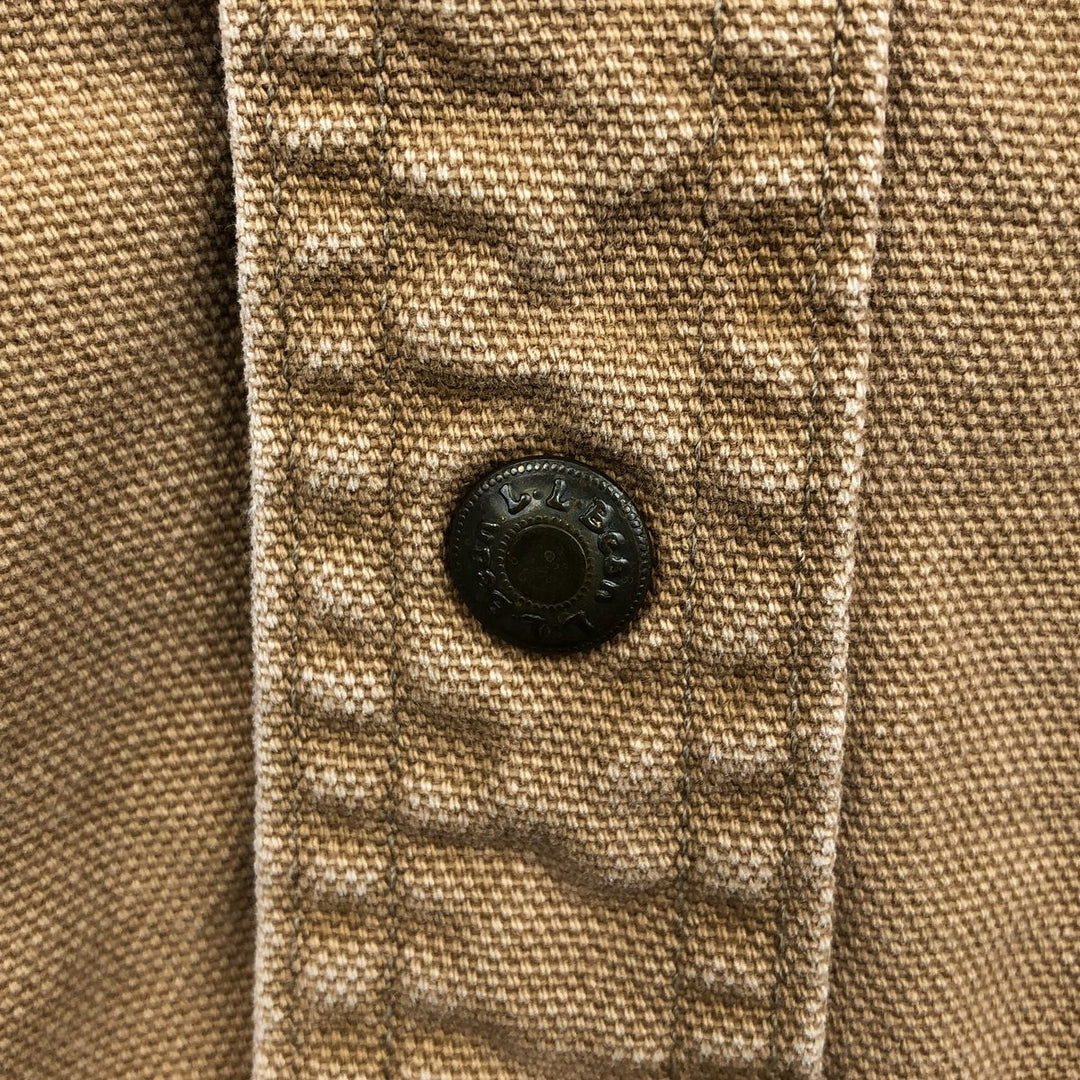 Vintage LLBean long-sleeved duck work shirt from the 1990'S to 2000s, made in Canada, size M. cotton beige type brown Vintage Second Hand