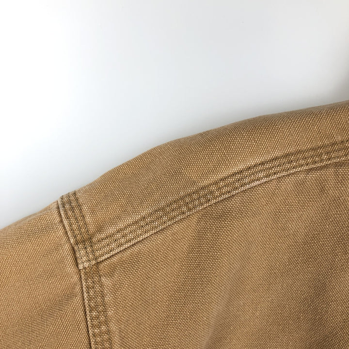 Vintage LLBean long-sleeved duck work shirt from the 1990'S to 2000s, made in Canada, size M. cotton beige type brown Vintage Second Hand