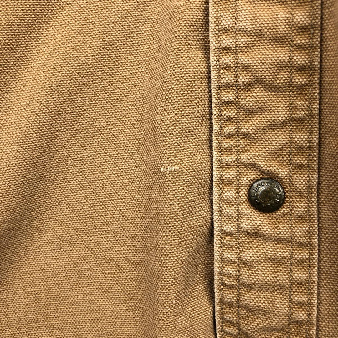 Vintage LLBean long-sleeved duck work shirt from the 1990'S to 2000s, made in Canada, size M. cotton beige type brown Vintage Second Hand