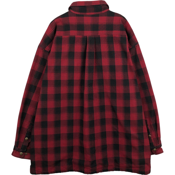 Carhartt Buffalo Check Long Sleeve Work Shirt cotton red type Vintage Second Hand