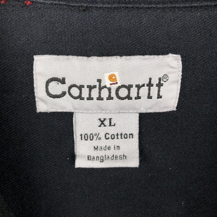 Carhartt Buffalo Check Long Sleeve Work Shirt cotton red type Vintage Second Hand