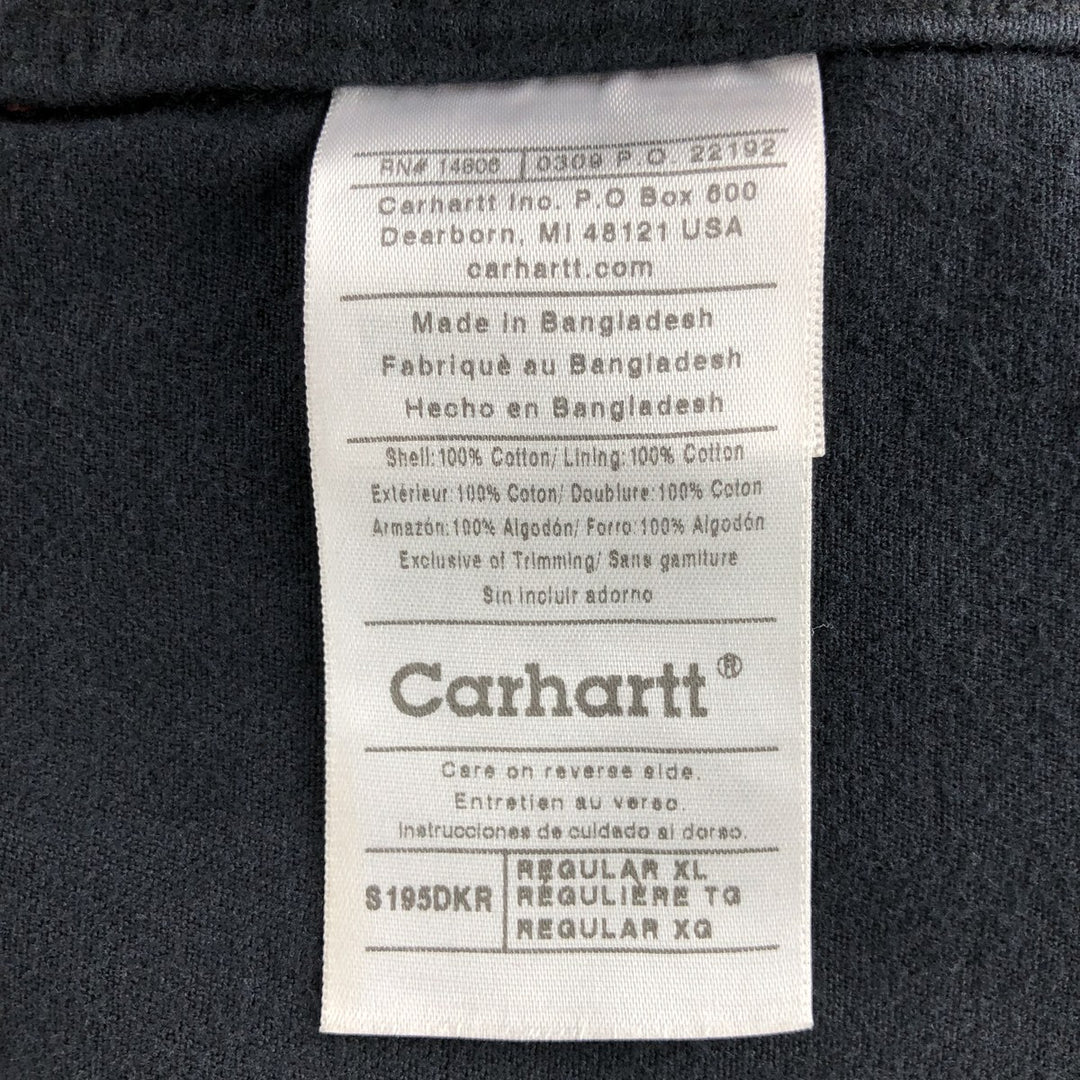 Carhartt Buffalo Check Long Sleeve Work Shirt cotton red type Vintage Second Hand