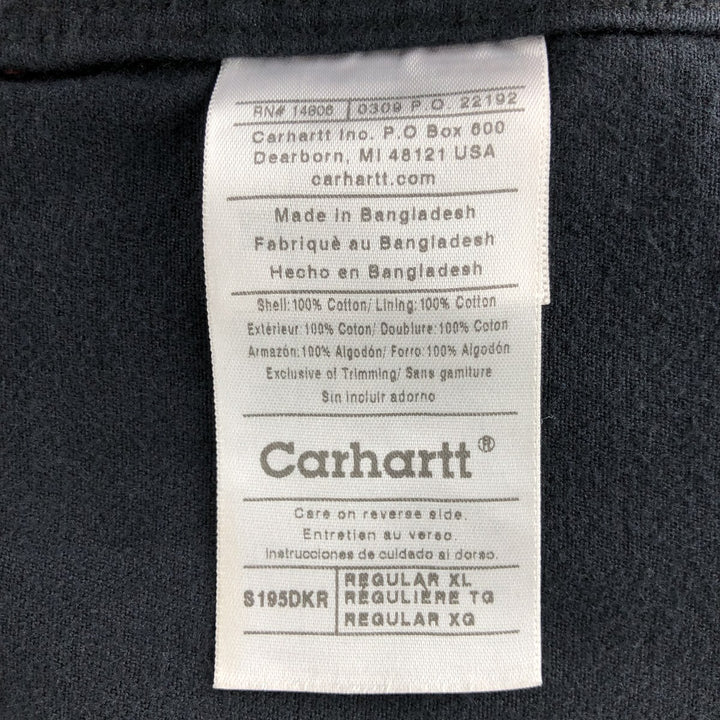 Carhartt Buffalo Check Long Sleeve Work Shirt cotton red type Vintage Second Hand