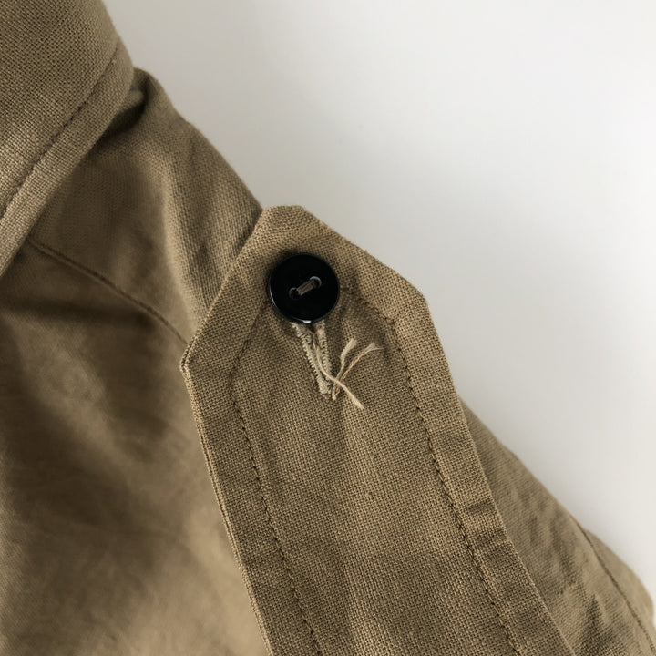 SANFOR Long Sleeve Work Shirt, Men's Size L, Vintage unclear Beige type Vintage Second Hand