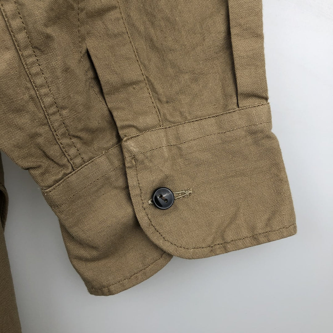 SANFOR Long Sleeve Work Shirt, Men's Size L, Vintage unclear Beige type Vintage Second Hand