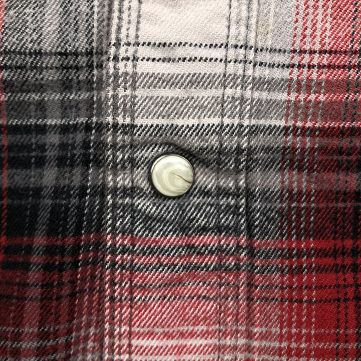 Carhartt Relaxed Fit Ombre Check Long Sleeve Western Shirt, Men's Size Medium cotton red type Vintage Second Hand