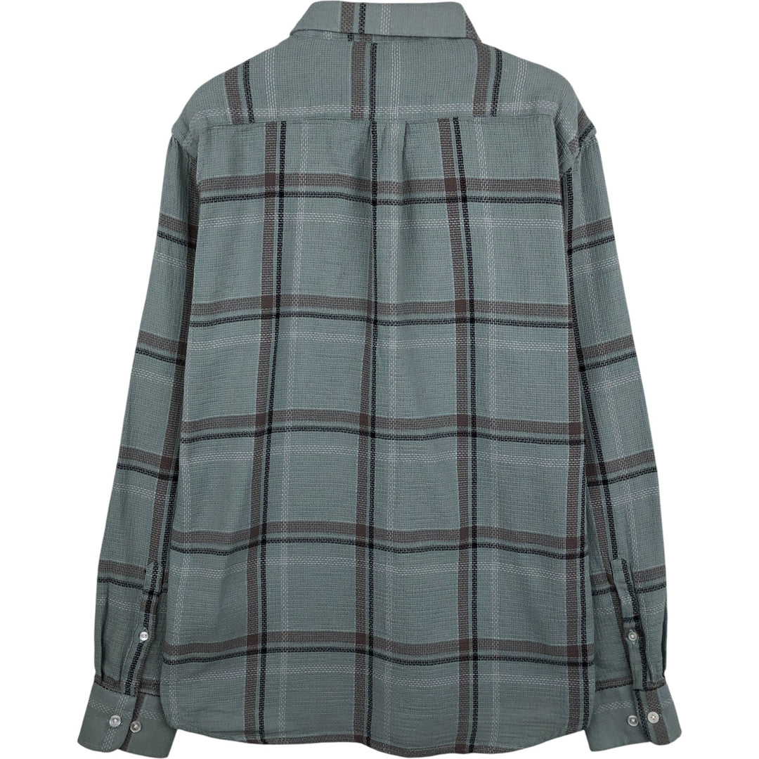 Ralph Lauren POLO RALPH LAUREN Slim Fit Long Sleeve Button-Down Check Shirt, Men's Size L cotton Blue type light blue Vintage Second Hand
