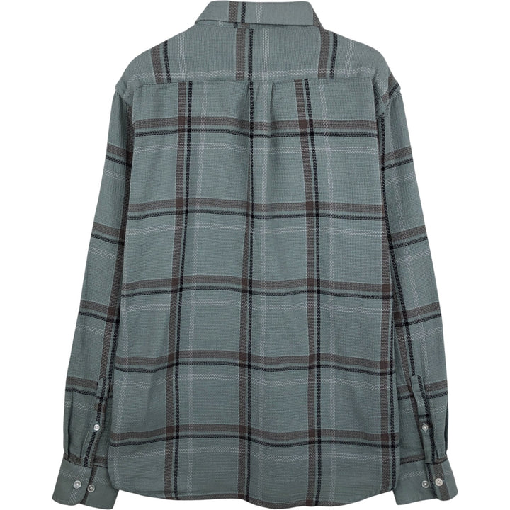 Ralph Lauren POLO RALPH LAUREN Slim Fit Long Sleeve Button-Down Check Shirt, Men's Size L cotton Blue type light blue Vintage Second Hand