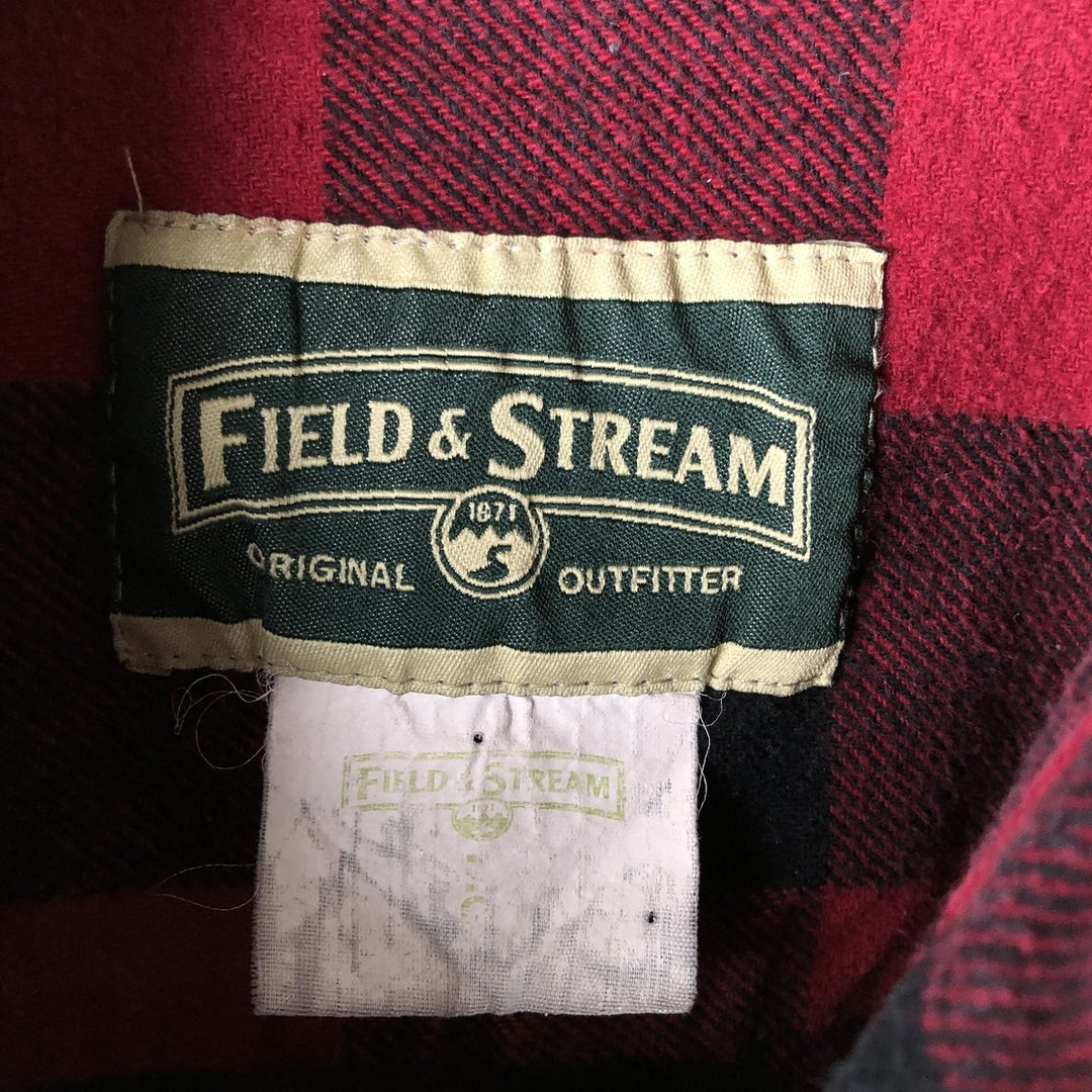 FIELD AND STREAM Long Sleeve Flannel Check Shirt, Men's Size L unclear red type Vintage Second Hand
