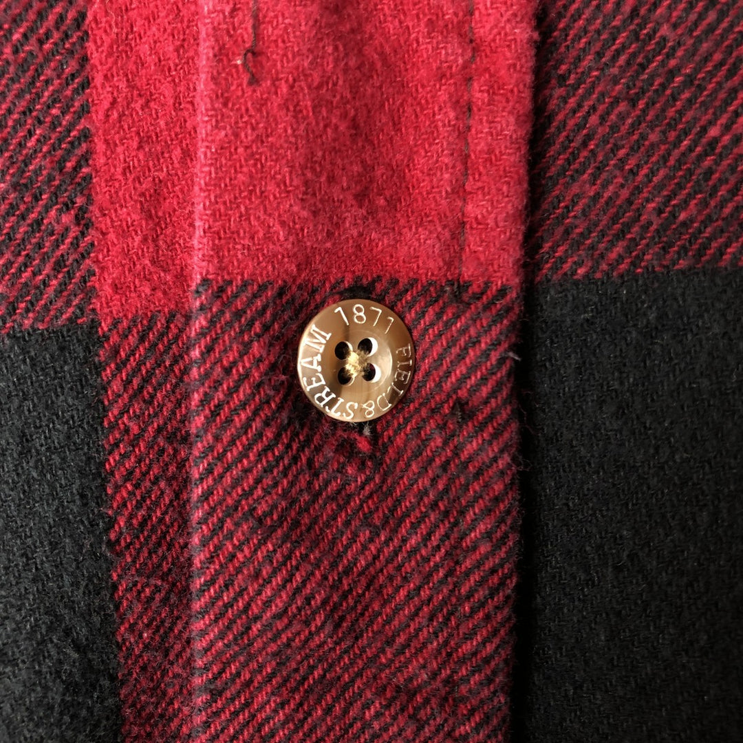 FIELD AND STREAM Long Sleeve Flannel Check Shirt, Men's Size L unclear red type Vintage Second Hand