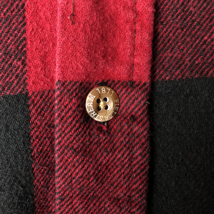 FIELD AND STREAM Long Sleeve Flannel Check Shirt, Men's Size L unclear red type Vintage Second Hand