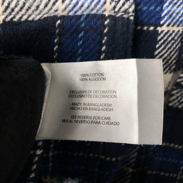 ORVIS Long Sleeve Flannel Check Shirt, Men's XL Size cotton blue type Vintage Second Hand